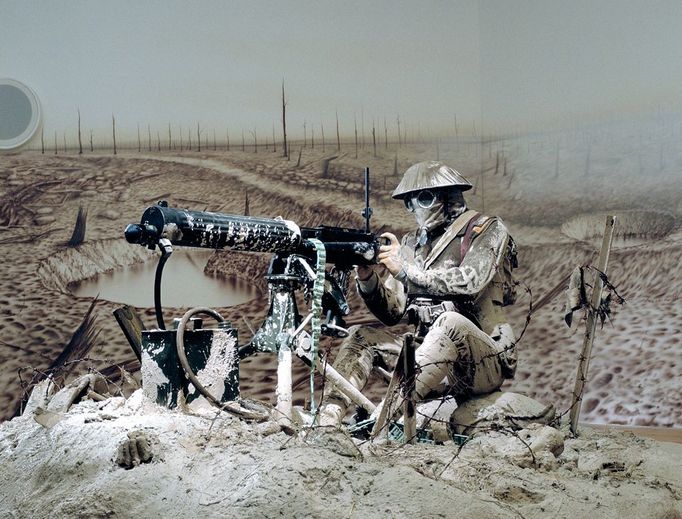 First World War machine gunner diorama, Royal Armouries Museum, Leeds. Artist: Unknown