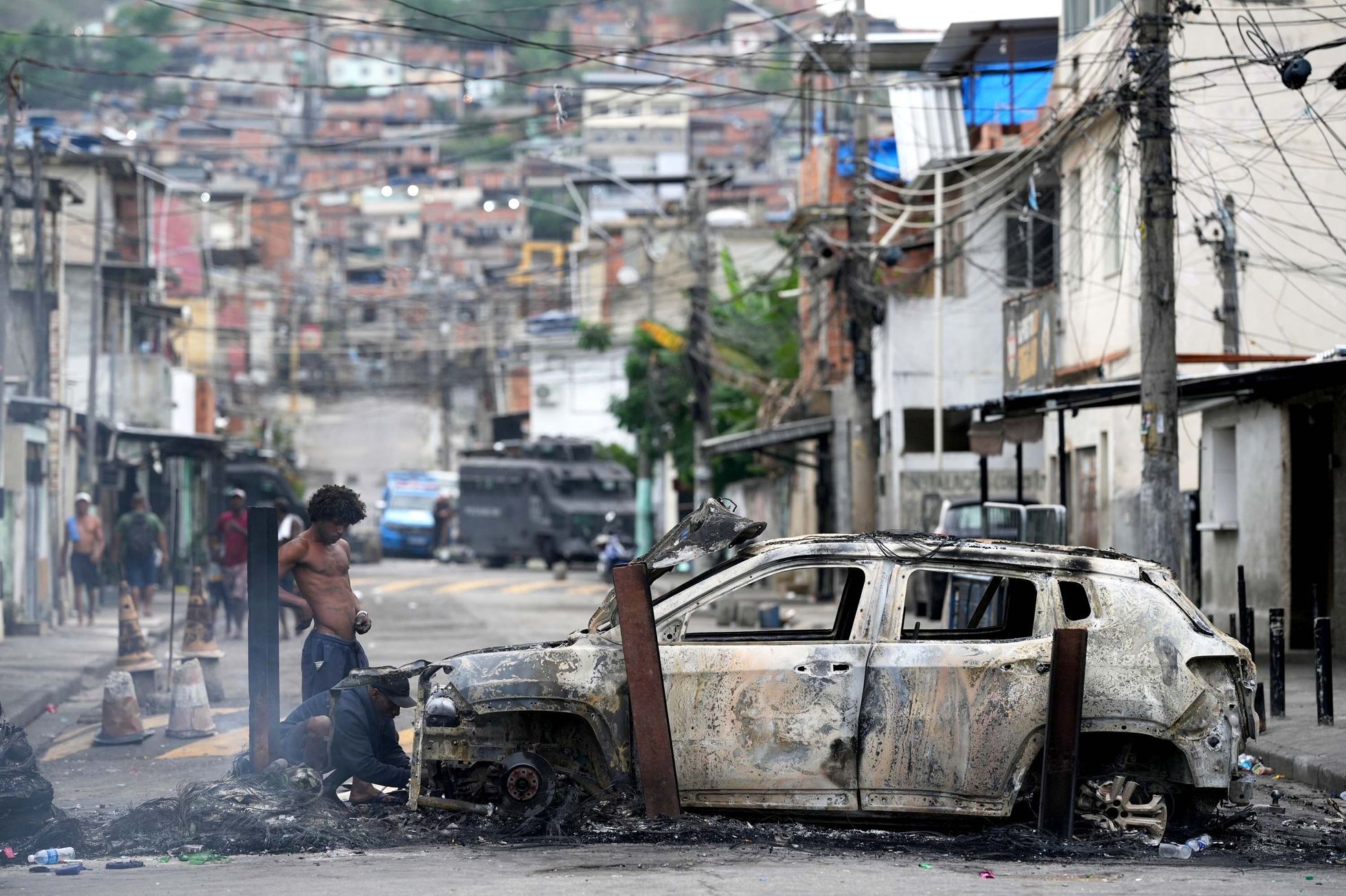 Brazílie, Rio de Janeiro, favela, policie, zásah, gang
