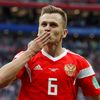 Denis Čeryšev z Ruska slaví gól na 4:0 v zápase se Saúdskou Arábií na MS 2018