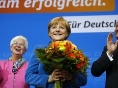 Angela Merkelová slaví třetí volební vítězství.