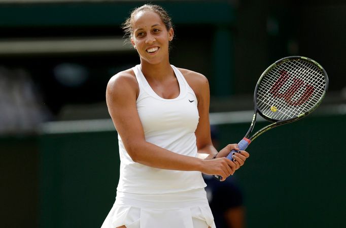 Madison Keysová  ve čtvrtfinále Wimbledonu 2015