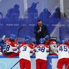 Trenér Filip Pešán během zápasu předkola play-off Česko - Švýcarsko na ZOH 2022 v Pekingu