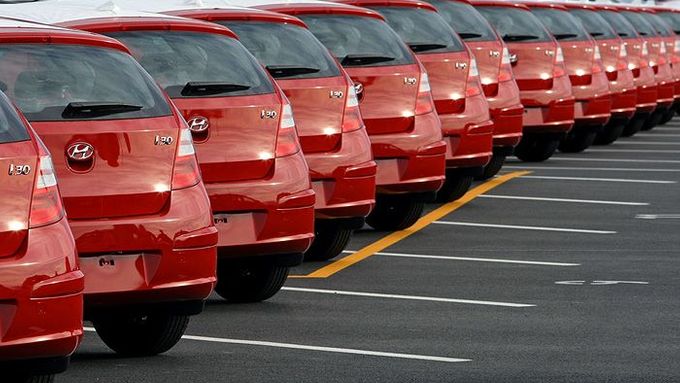 Na propadu exportu se podepsala krize vývozu osobních aut. Snímek je z továrny Hyundai v Nošovicích.