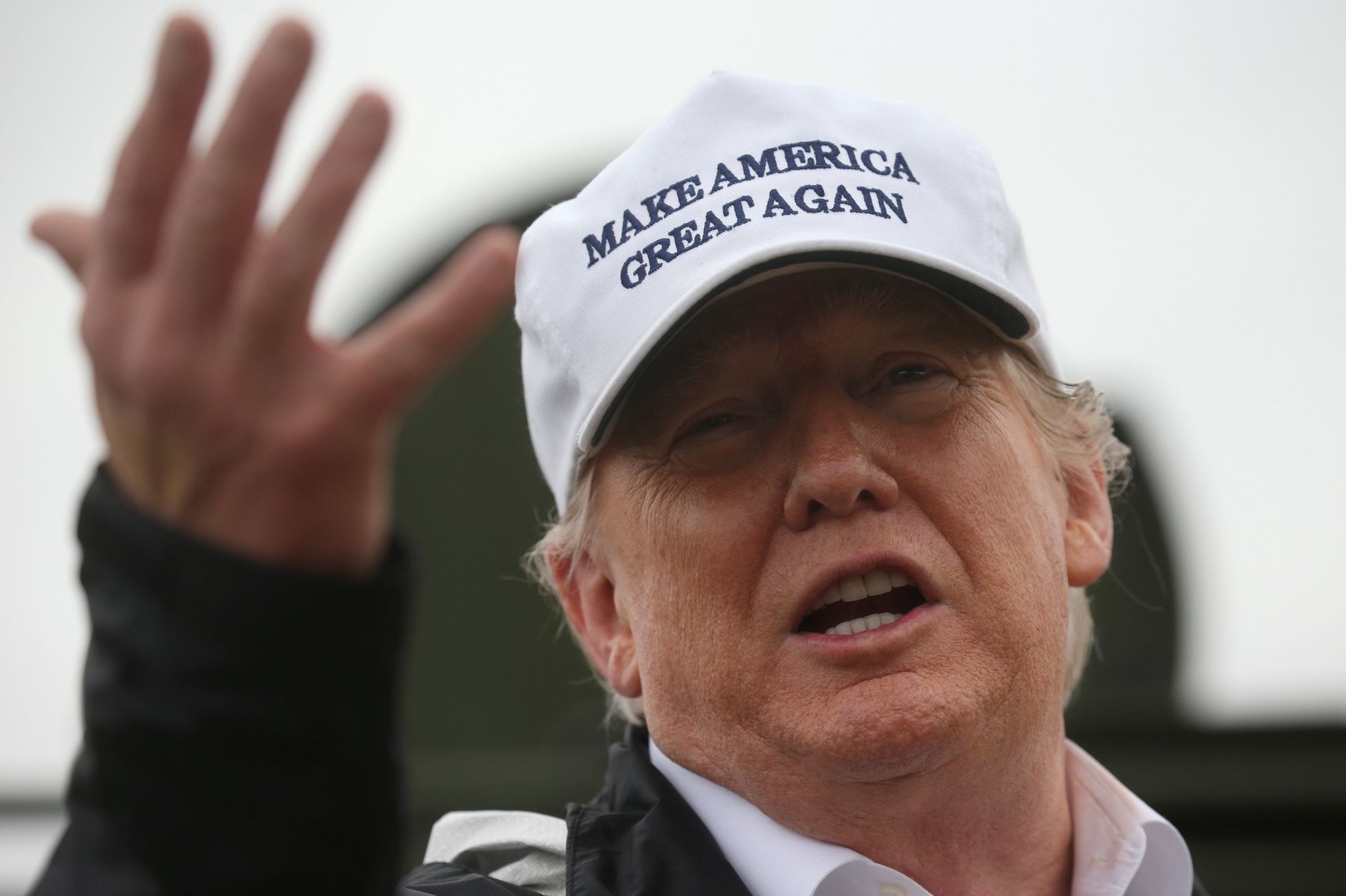 Trump na návštěvě americko-mexické hranice v lednu 2019