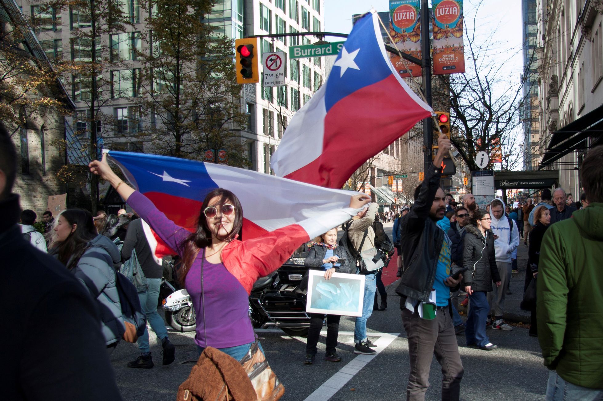 Protestní pochod v Chile