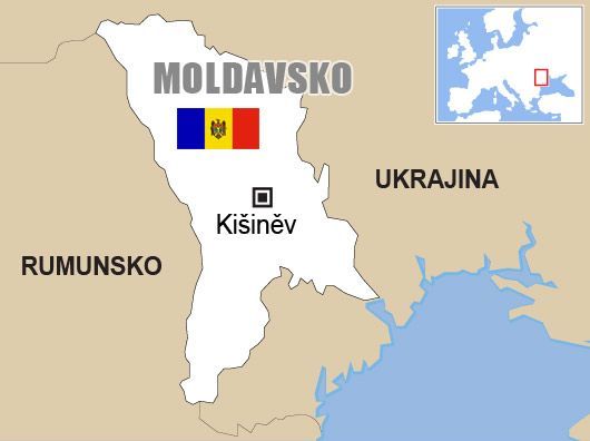 Moldavsko - mapa