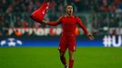 Bayern Munich's Thiago Alcantara celebrates after scoring a goal