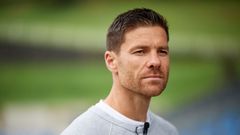 Former Liverpool and Real Madrid legend Xabi Alonso attends a news conference in San Sebastian