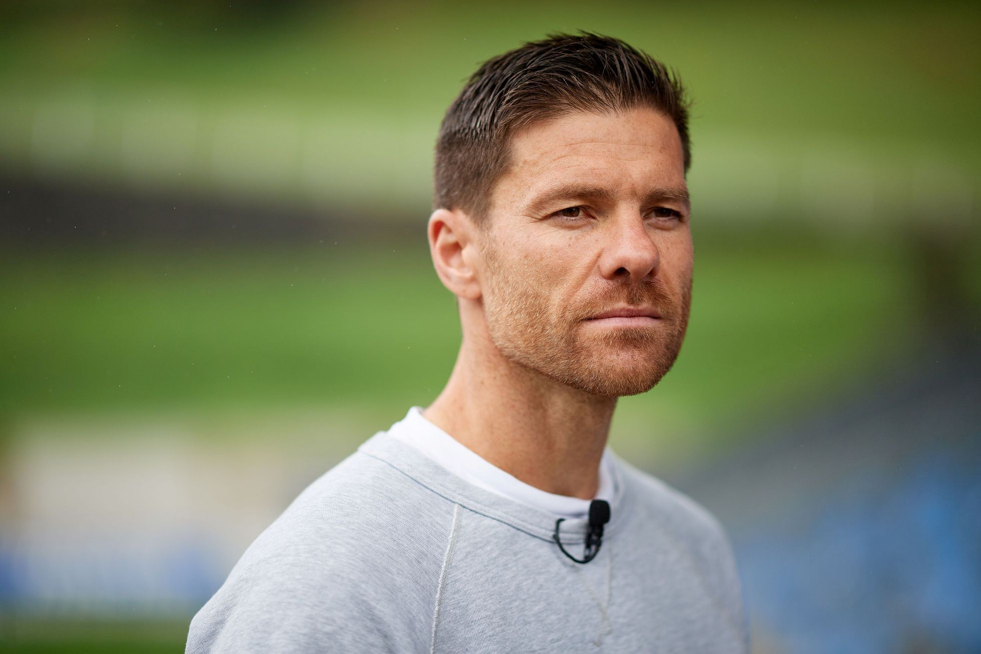 Former Liverpool and Real Madrid legend Xabi Alonso attends a news conference in San Sebastian
