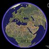 Země z výšky 10 000 km jak jí zobrazuje program Google Earth