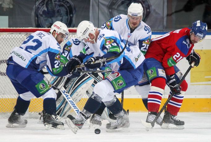 KHL, Lev Praha - Minsk: Jakub Klepiš (21) - Zbyněk Irgl (22) a Lukáš Krajíček (25)