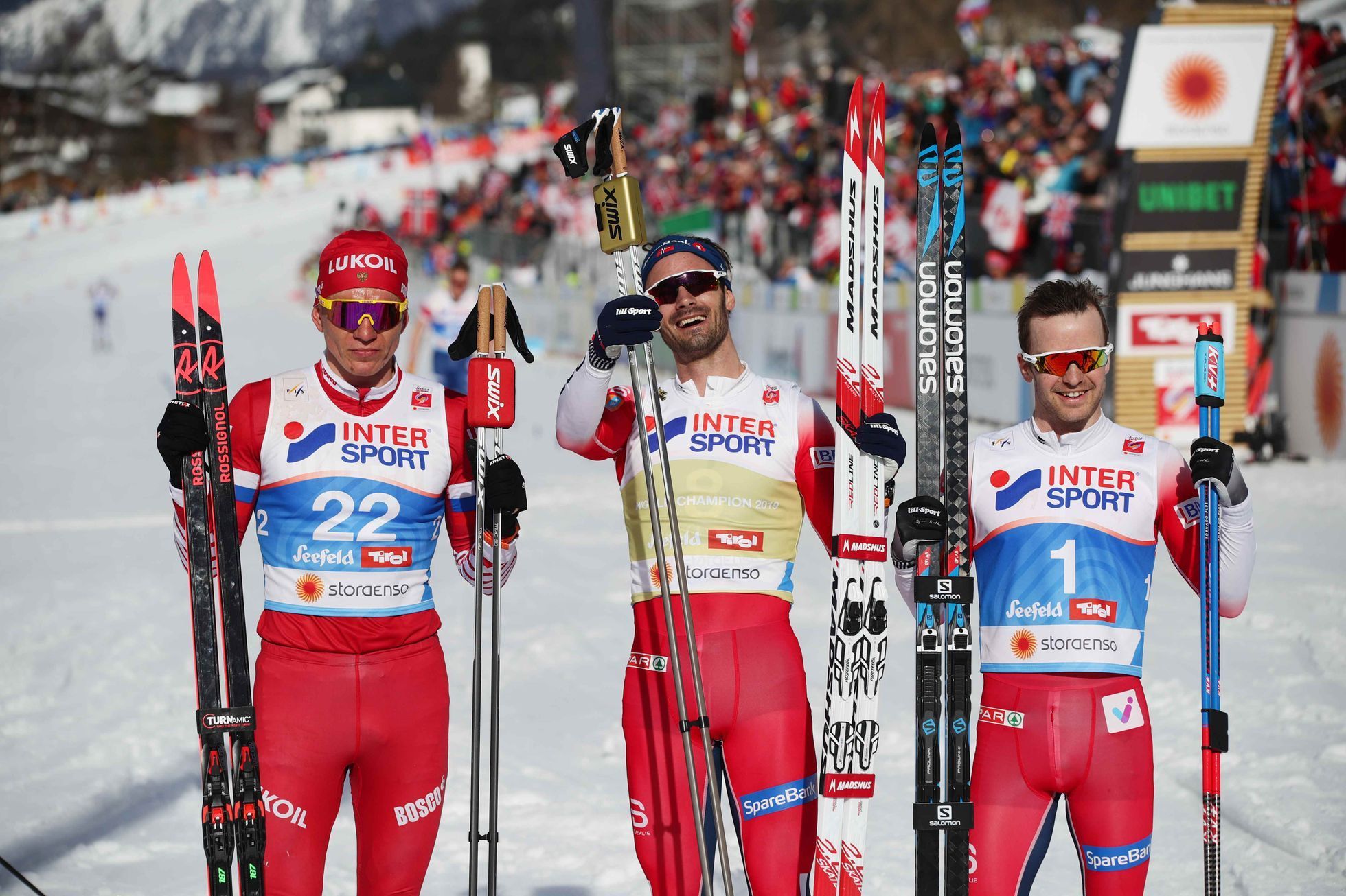 MS v klasickém lyžování: Christer Holund, Alexander Bolšnov, Sjur Roethe