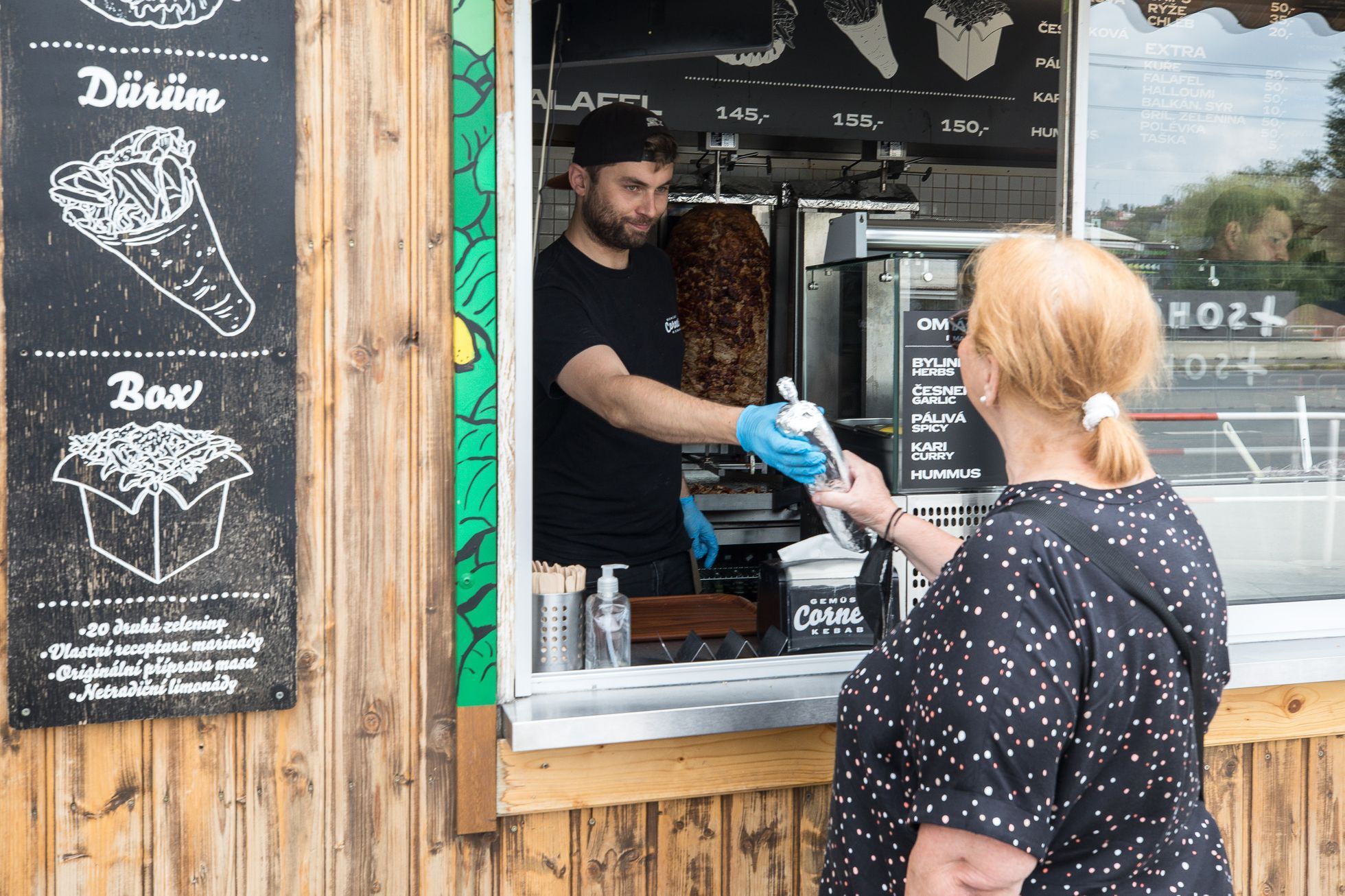 Gemüse Corner Kebab, zastávka Dvorce, bistro, jídlo, fastfood