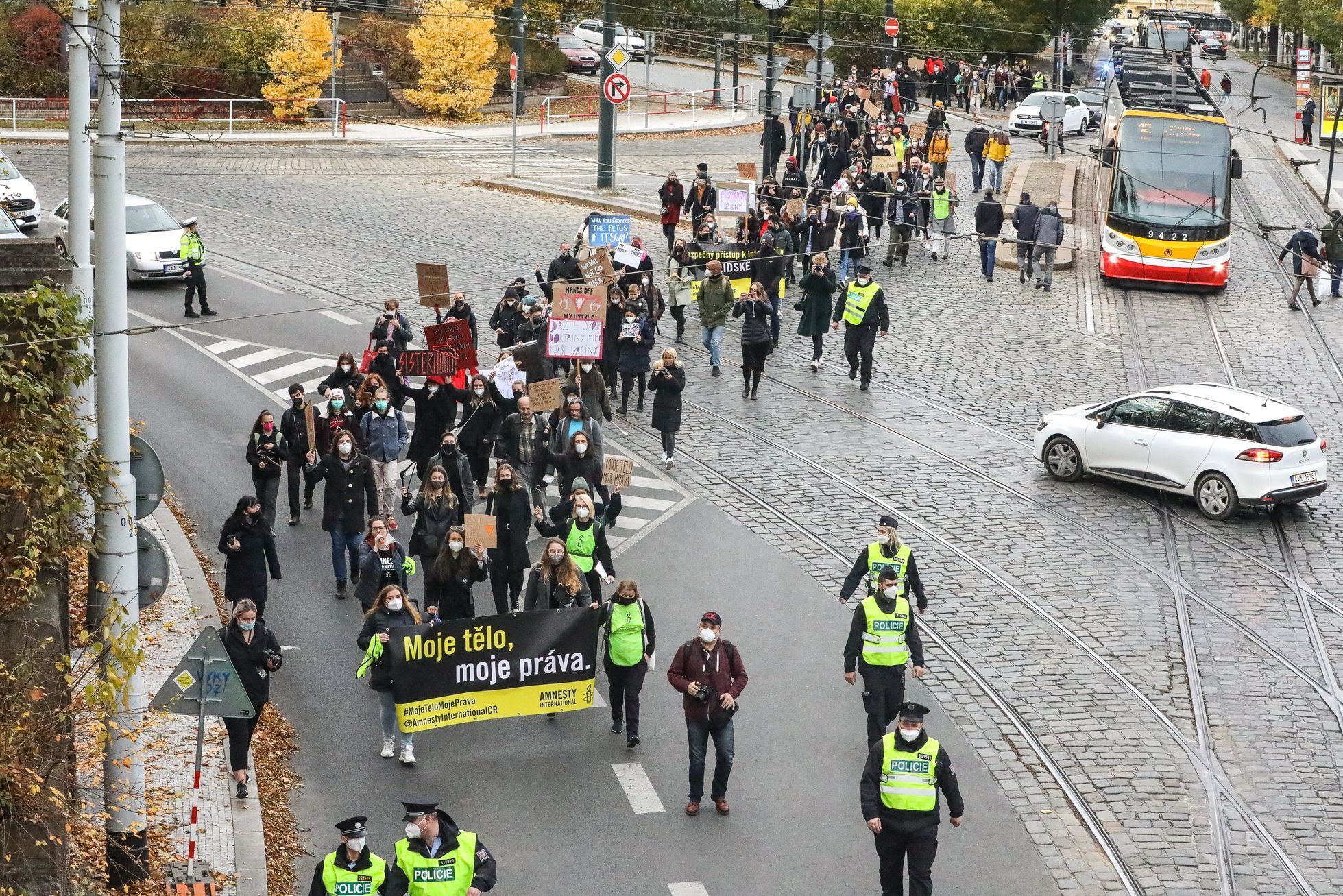 Pochod za právo na bezpečný přístup k potratům, demonstrace, interrupce