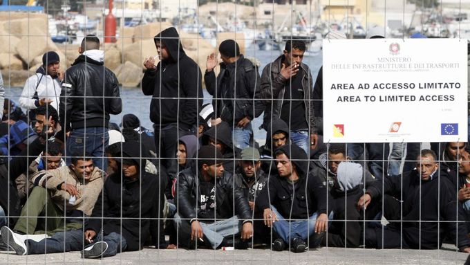 Uprchlíci na ostrově Lampedeusa