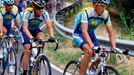 Jezdce stáje Astana povzbuzují fanoušci na trati 6. etapy Tour de France