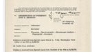 An FBI laboratory report concerning firearms, fingerprints, bullets and other evidence taken from the Dallas Police Department in its investigation of the assassination of former U.S. President John F. Kennedy, is pictured in this November 23, 1963 handout image.