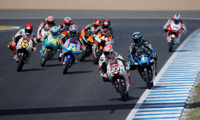 MotoGP - Spanish Grand Prix - Circuito de Jerez, Jerez, Country - May 5, 2019  SIC58 Squadra Corse Honda's Niccolo Antonelli during the Moto3 race  REUTERS/Jon Nazca