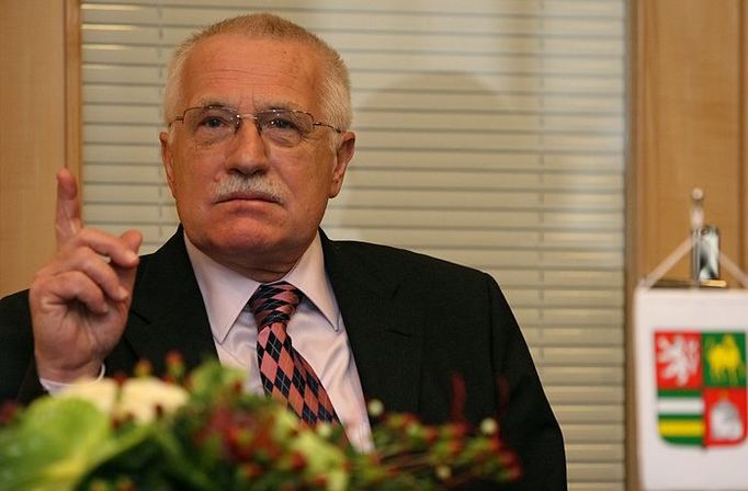 Václav Klaus na Krajském úřadě.