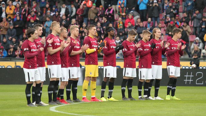 fotbal, Fortuna:Liga 2018/2019, Sparta - Baník, uctění památky Josefa Šurala