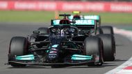 Lewis Hamilton v Mercedesu v kvalifikaci na VC Mexika 2021