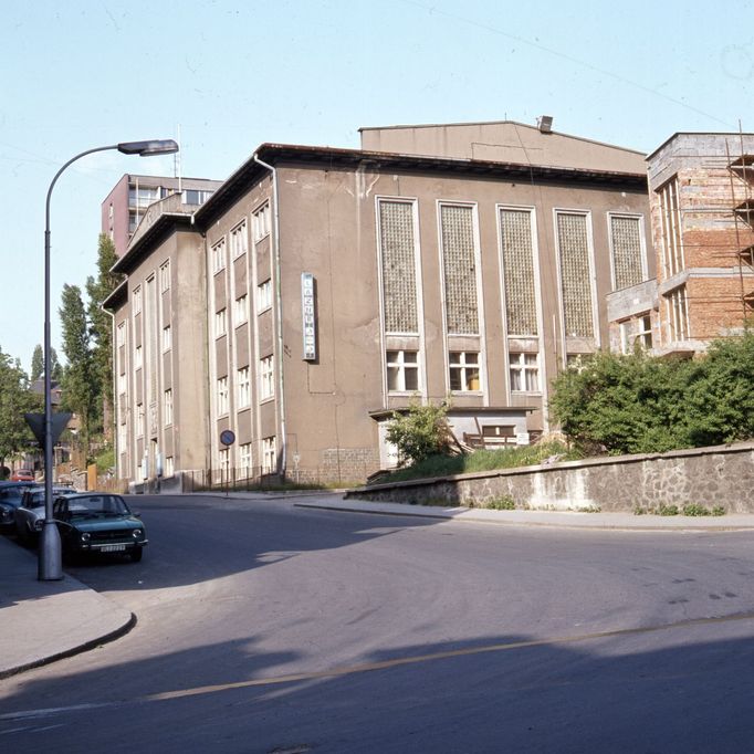 Vrbenského lázně v Ústí nad Labem. Fotografie ze 70. let.