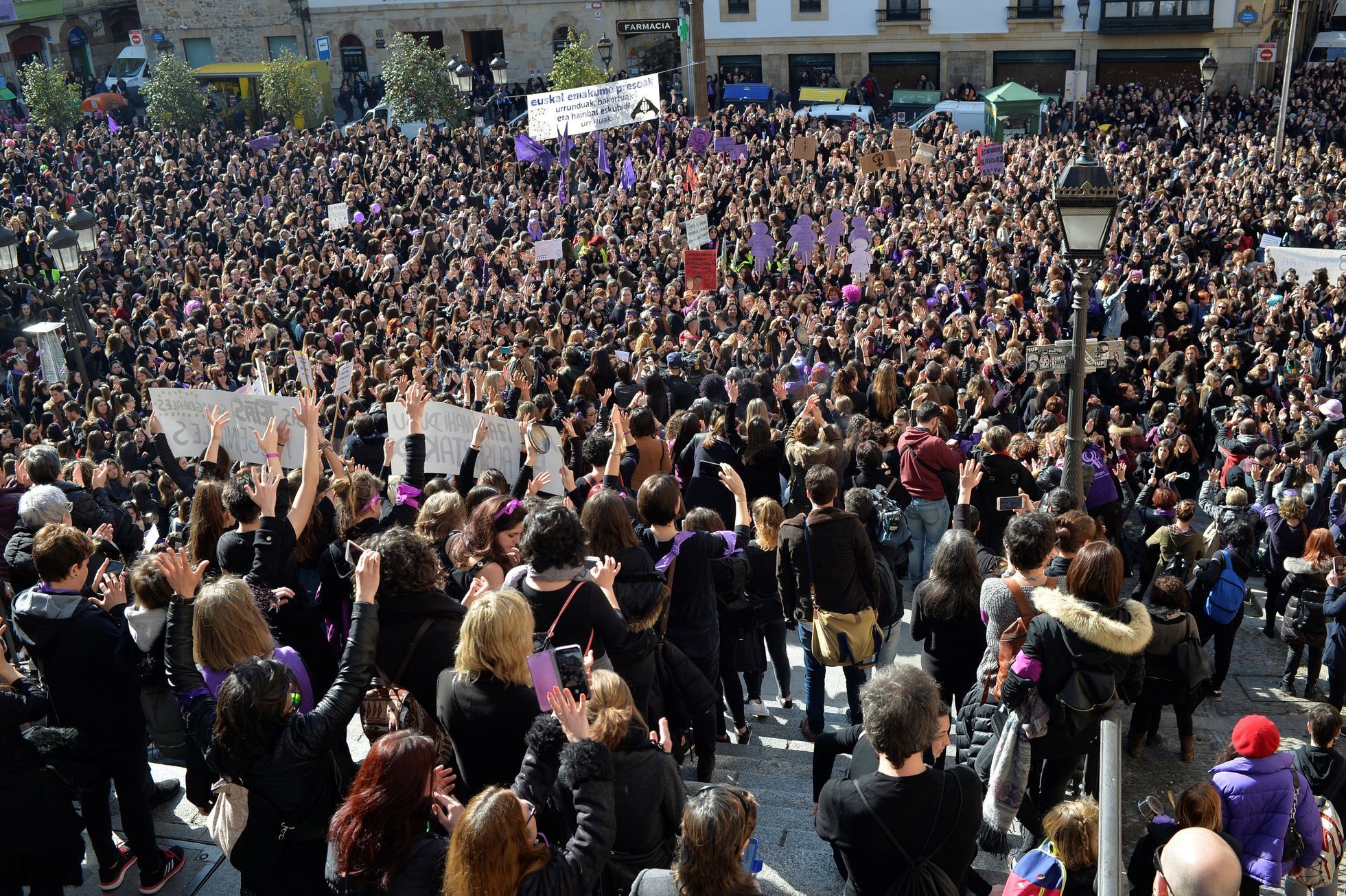 Protesty na MDŽ - Bilbao, Španělsko