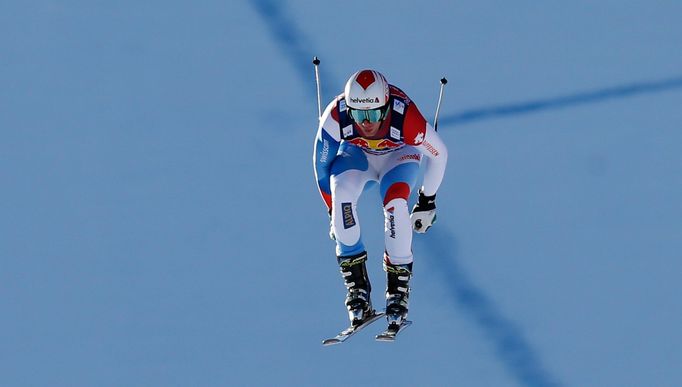 Tréninky na sjezd v Kitzbühelu (Hahnenkamm, 2013) - Marc Gisin