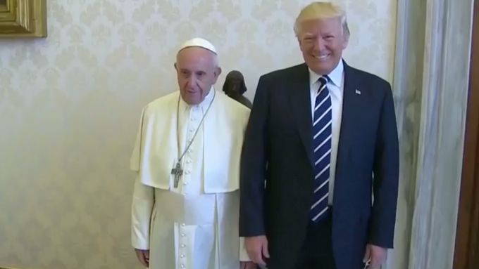 Papež František přijal amerického prezidenta Trumpa i s rodinou