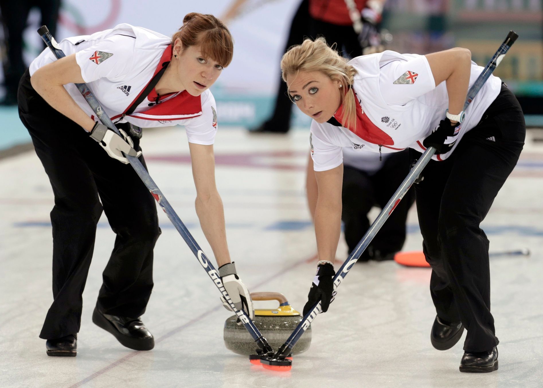 Claire Hamiltonová a Anna Sloanová na olympiádě v Soči