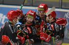hokej, první liga 2019/2020, Sokolov - Prostějov, radost prostějovských hokejistů