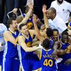 Radost hráčů Golden State po vyhraném finále NBA