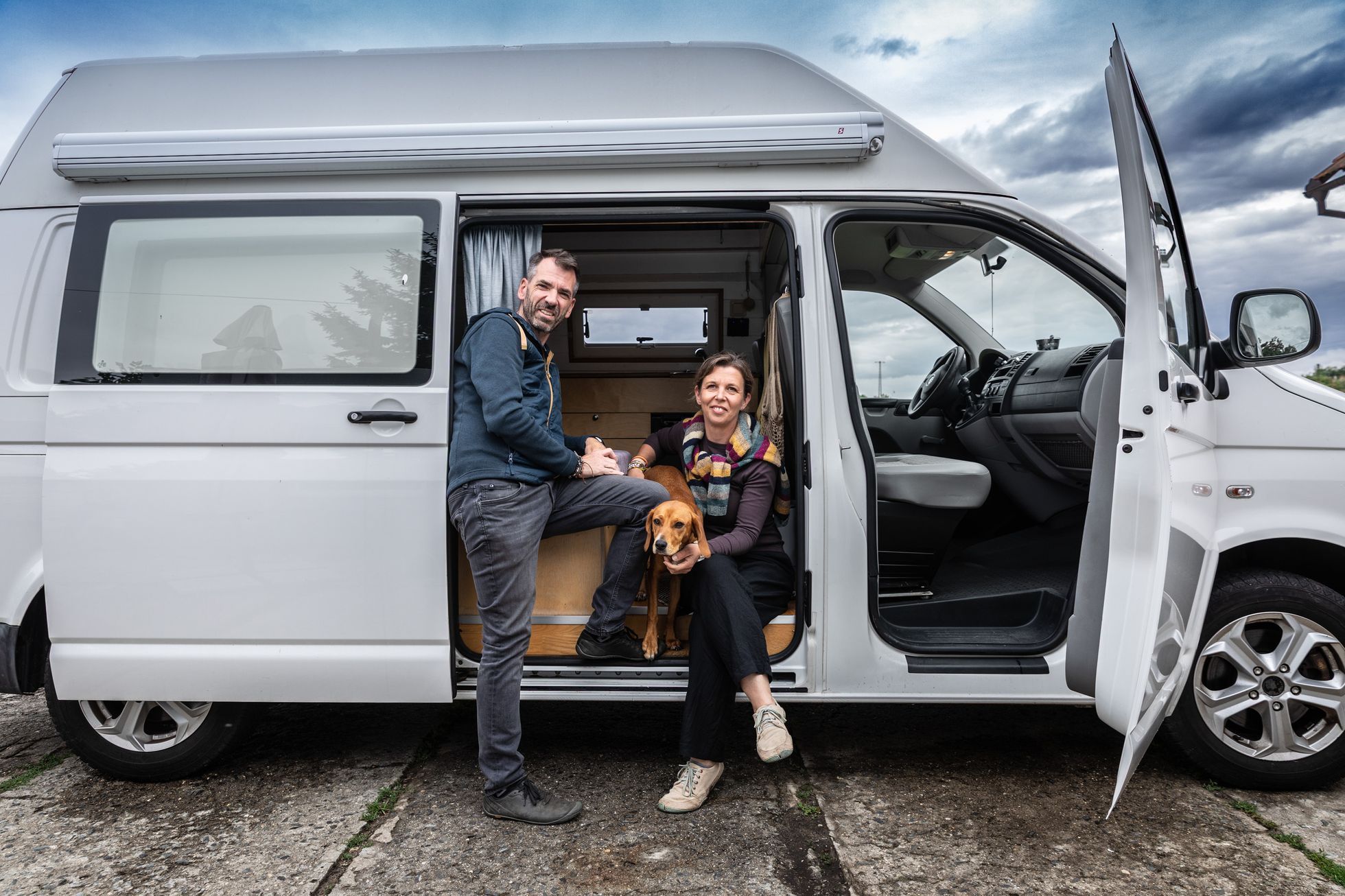 rychtaříková, rychtařík, obytná auta, nomádi, cestování, dodávka