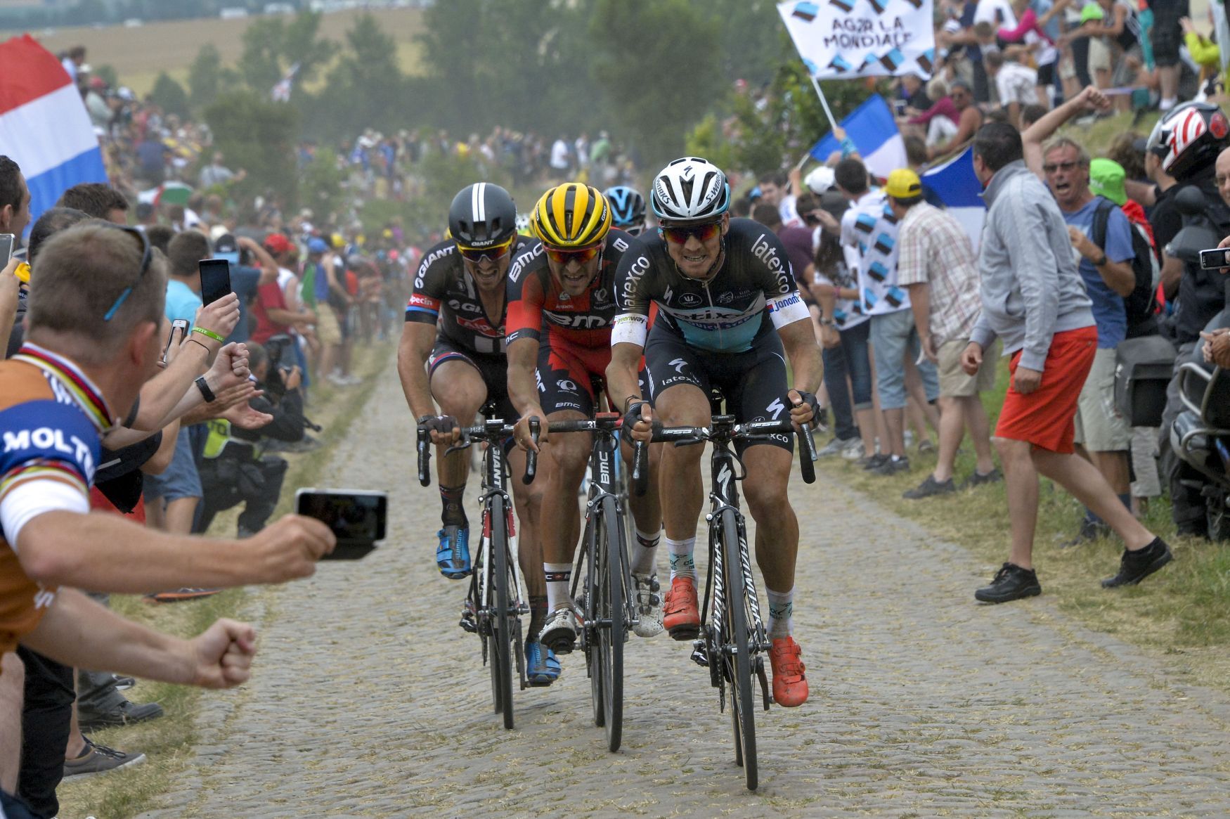 Tour de France 2015 - čtvrtá etapa (Štybar na čele závodu)