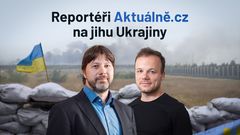 Reportéři Aktuálně na jihu Ukrajiny - poutak