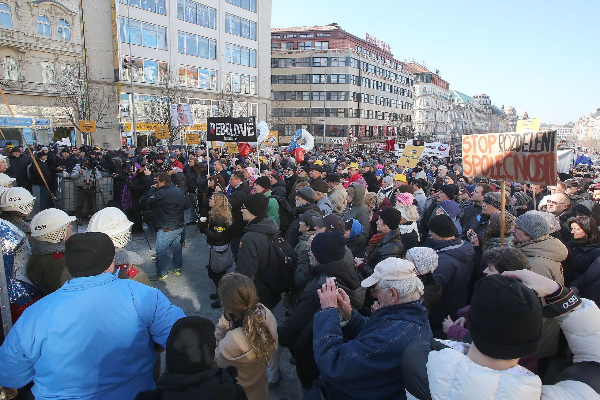 Demonstrace 25.února 2018 v Praze