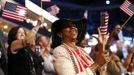 Mississippi delegates wave flags as they watch the first session of the Democratic National Convention in Charlotte, North Carolina, September 4, 2012. REUTERS/Chris Keane (UNITED STATES - Tags: POLITICS ELECTIONS) Published: Zář. 5, 2012, 1:33 dop.