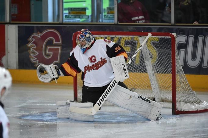 Petr Čech při své premiéře v dresu Guildford Phoenix