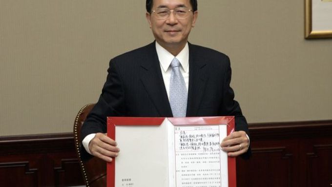 Tchaj-wanský prezident Čen Šuej-pien není stoupencem sjednocení s Čínou.