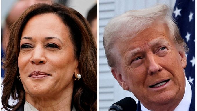 Kandidáti do amerických prezidentských voleb Kamala Harrisová a Donald Trump