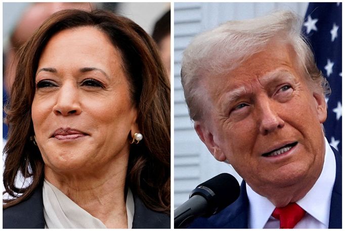 Kandidáti do amerických prezidentských voleb Kamala Harrisová a Donald Trump