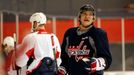 Alexandr Ovečkin na tréninku Washingtonu Capitals před startem NHL