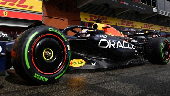 Max Verstappen v Red Bullu během kvalifikace na VC Belgie F1 2023