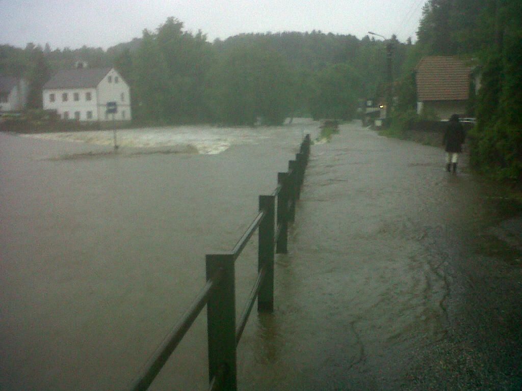 Stoupací voda v Rožmberku nad Vltavou