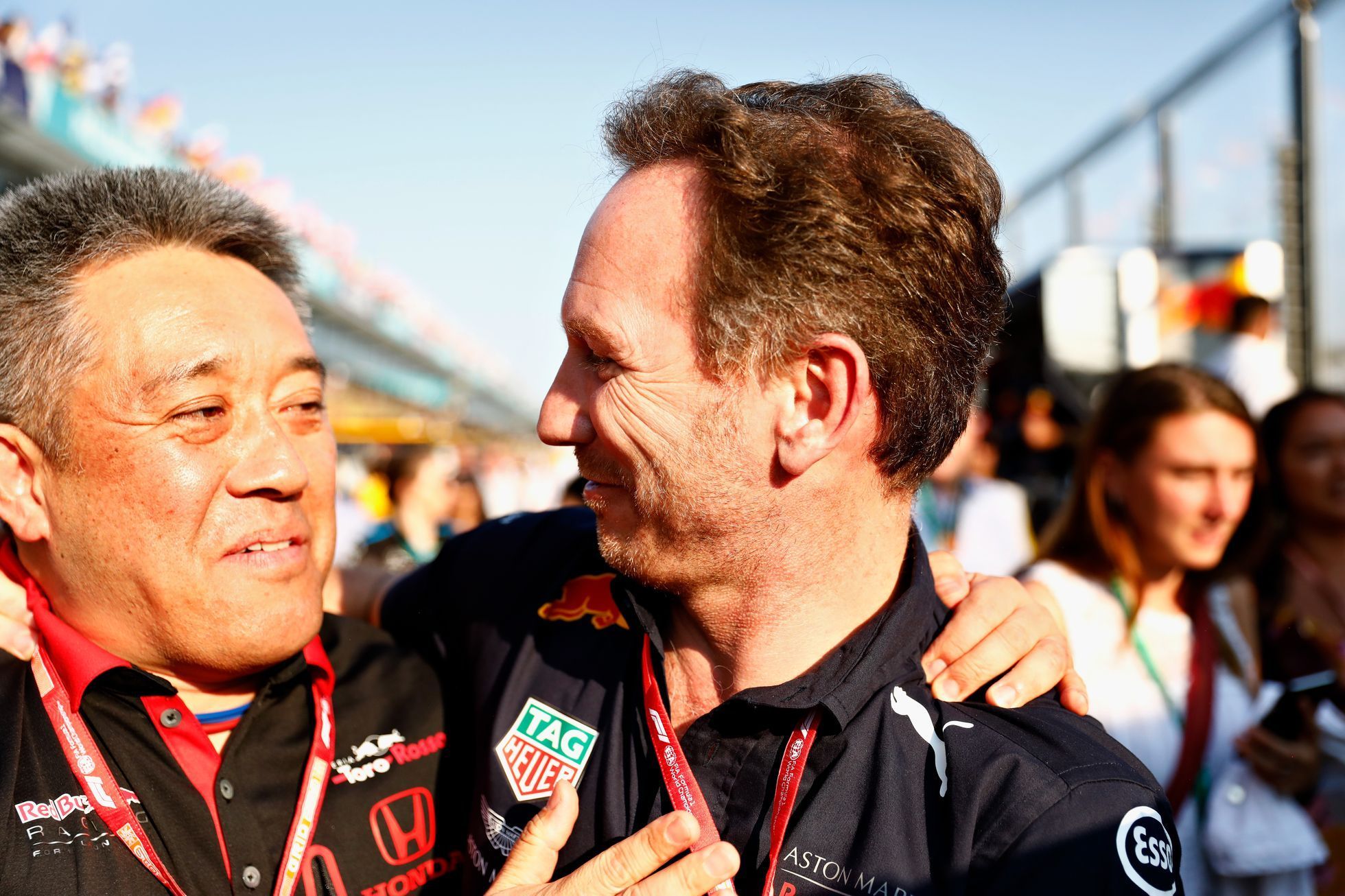 F1, VC Austrálie 2019: Masashi Jamamoto, šéf Hondy Motorsports a boss Red Bullu Christian Horner