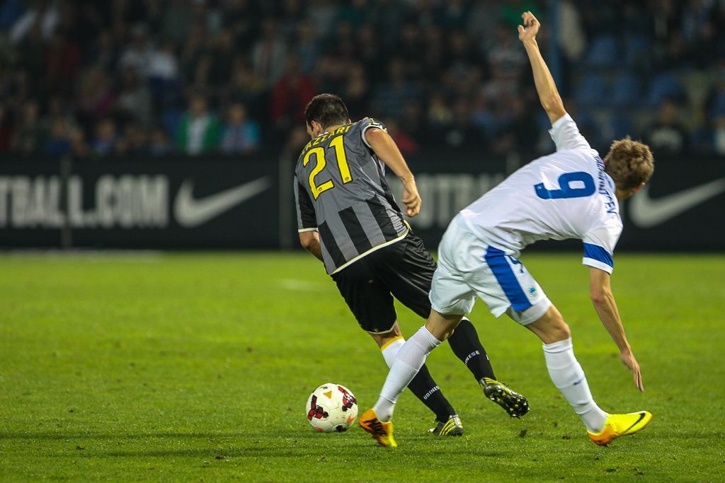 Fotbal, EL, Liberec - Udine: Vladislav Kalitvincev (9) - Andrea Lazzari (21)