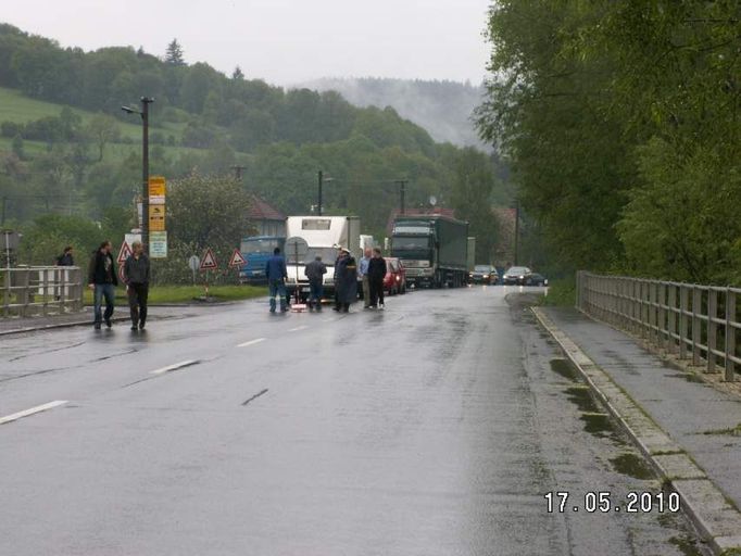 Situace v obci Bystřička na Vsetínsku.