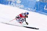 Olympijská vítězka v superobřím slalomu se musela popasovat s náročnými podmínkami.