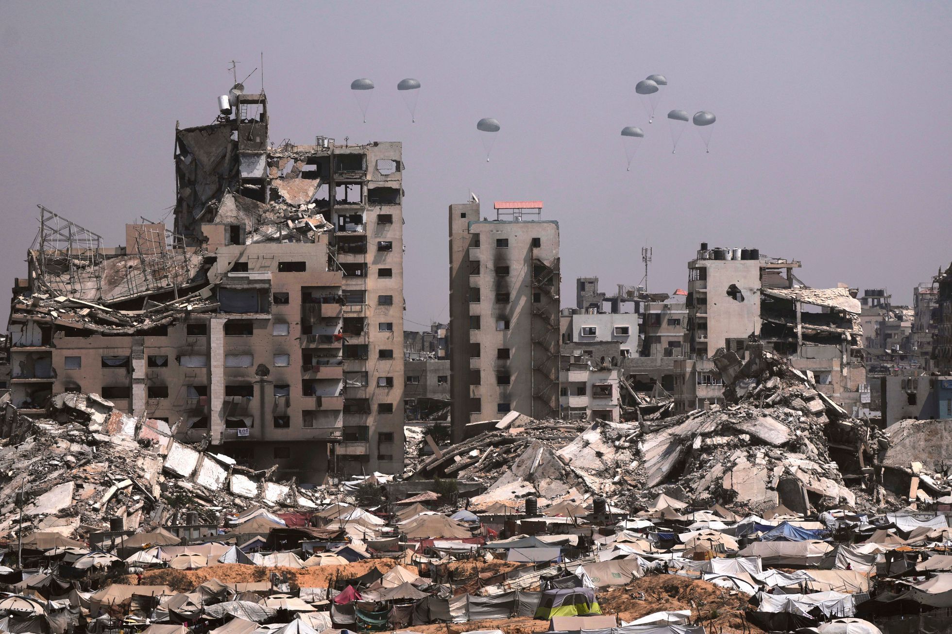 Palestina, Gaza, hlad, pomoc, letadlo, Jordánsko, Israel