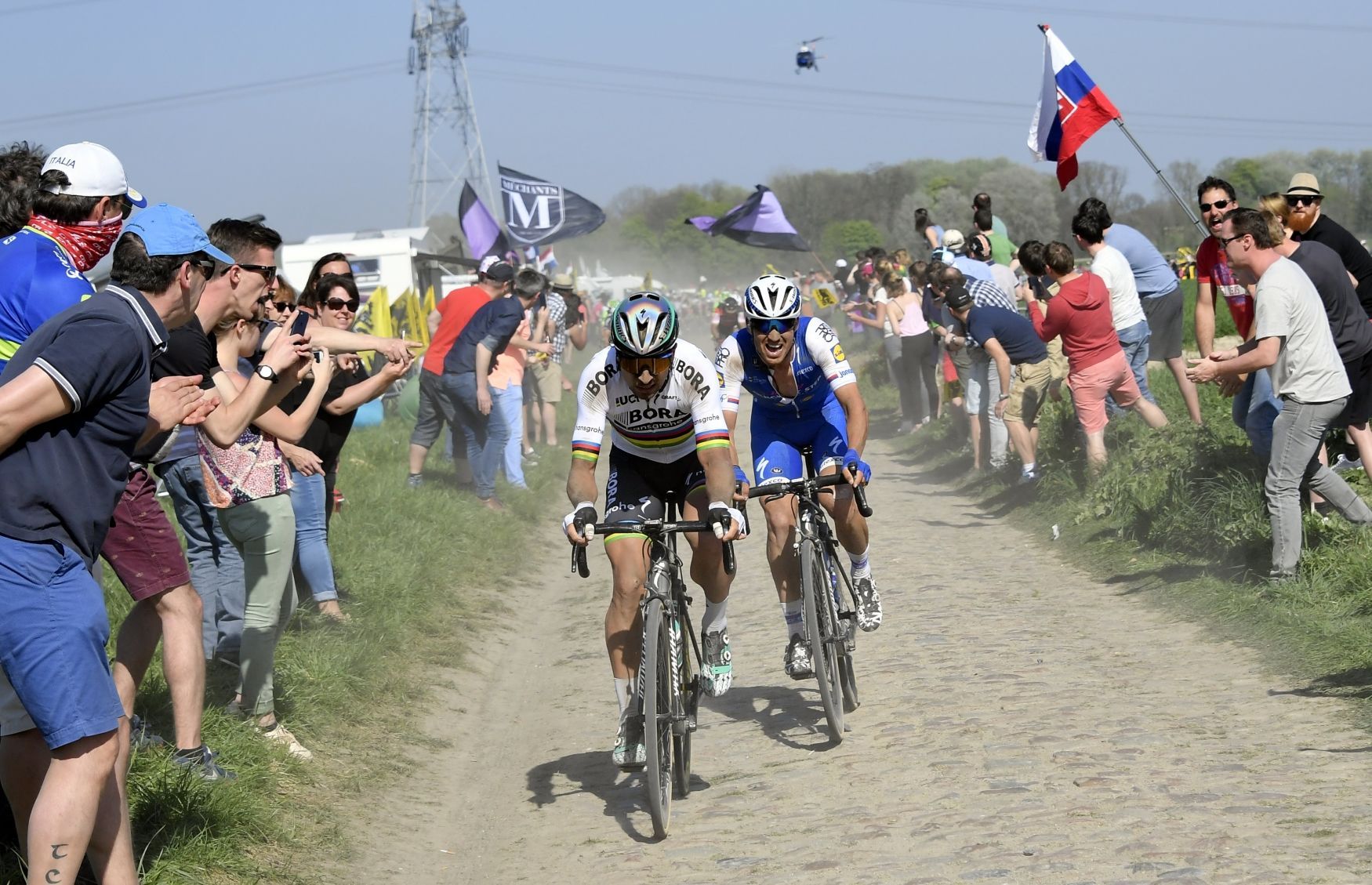 Zdeněk Štybar a Peter Sagan na Paříž - Roubaix 2017